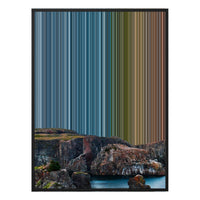 40×32" Metallic Float Frame Canvas - Black Frame variant