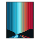 40×32" Metallic Float Frame Canvas - Black Frame variant