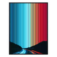 40×32" Metallic Float Frame Canvas - Black Frame variant