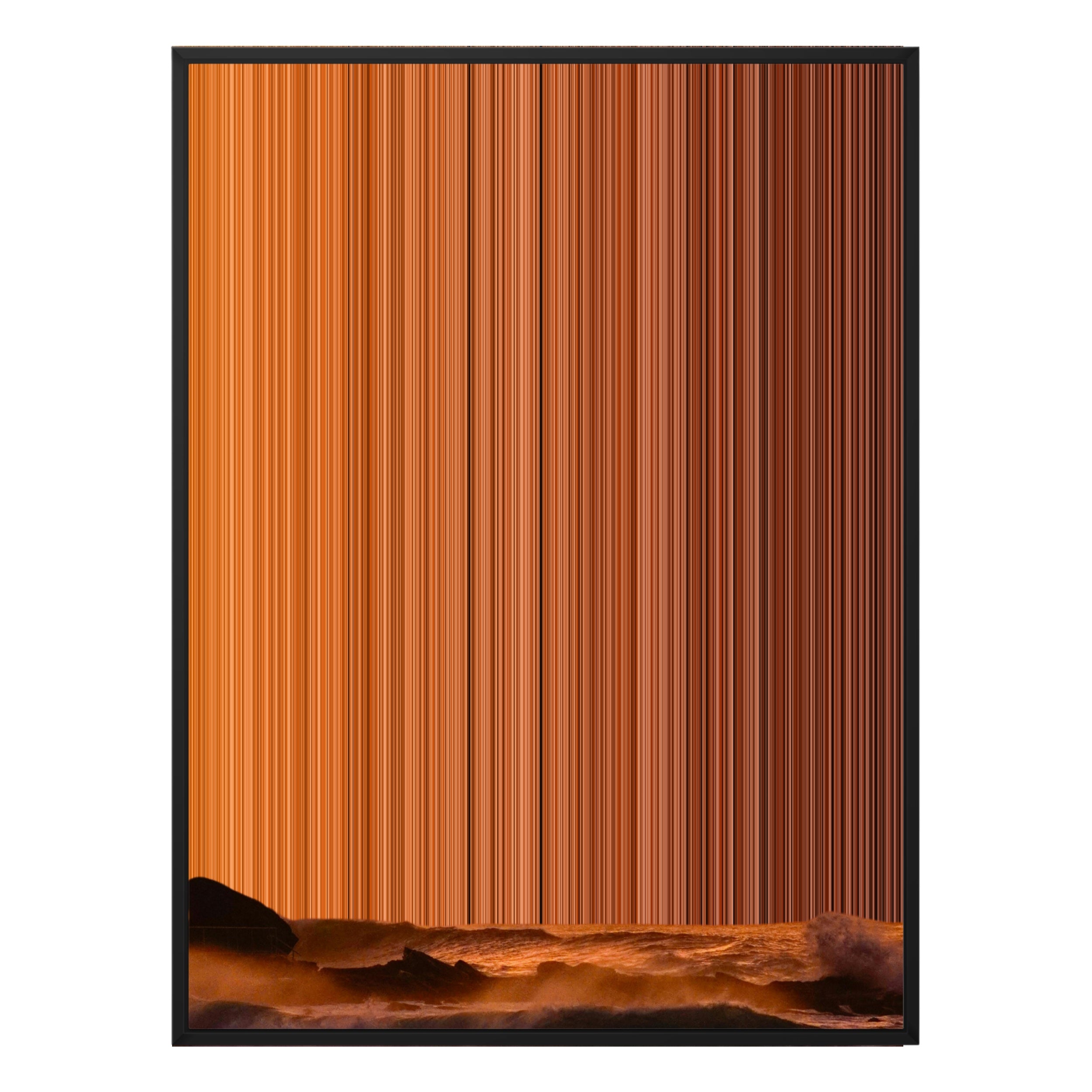 40×32" Metallic Float Frame Canvas - Black Frame variant