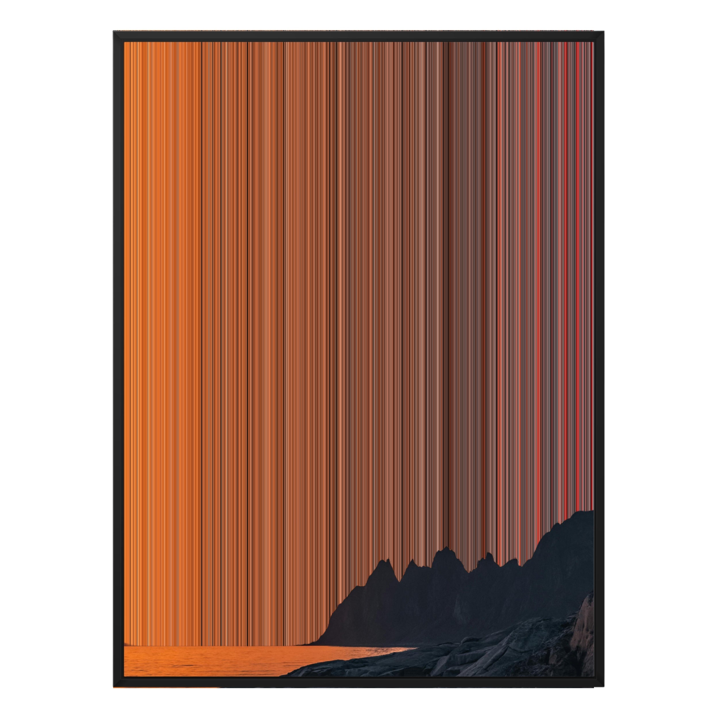 40×32" Metallic Float Frame Canvas - Black Frame variant