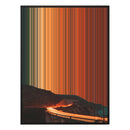 40×32" Metallic Float Frame Canvas - Black Frame variant