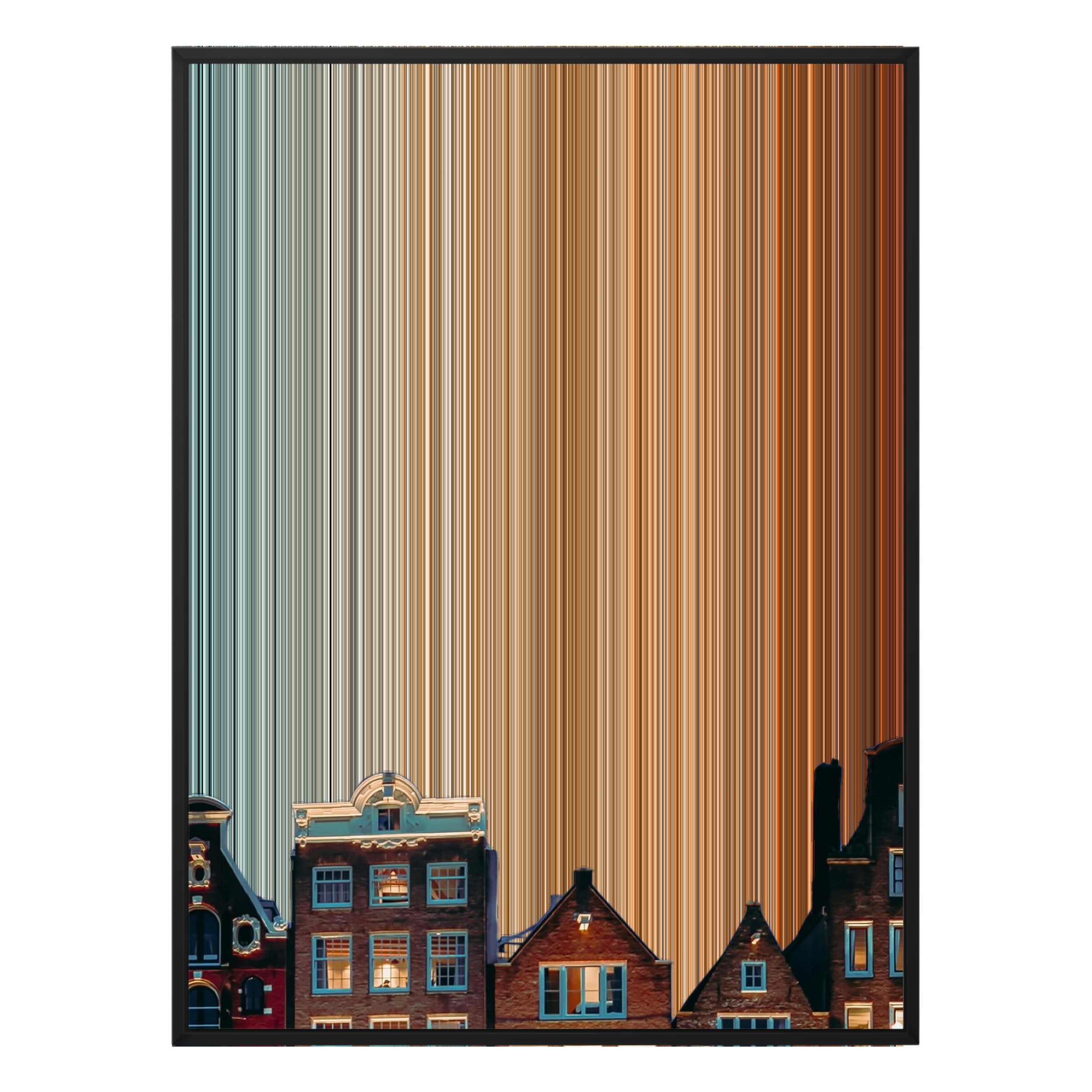 40×32" Metallic Float Frame Canvas - Black Frame variant