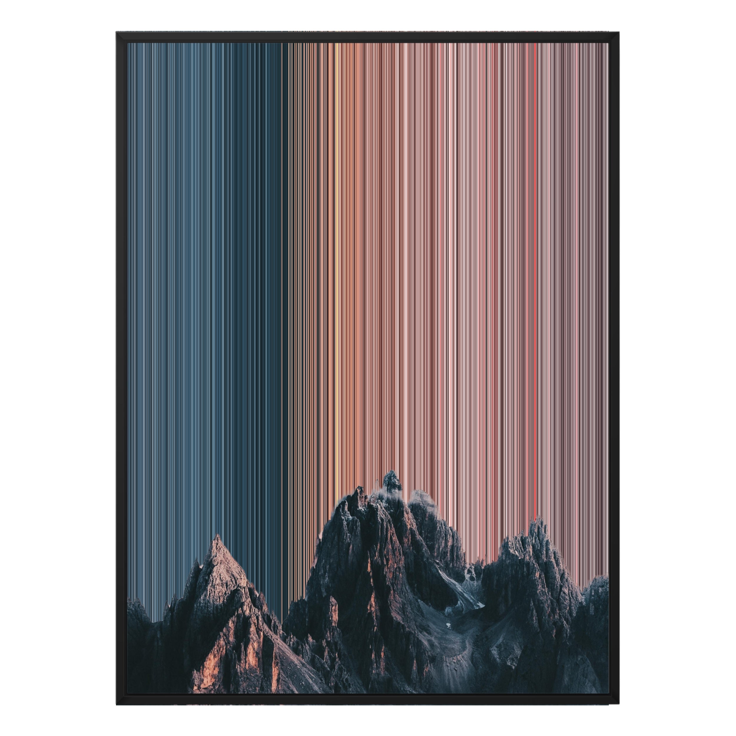 40×32" Metallic Float Frame Canvas - Black Frame variant