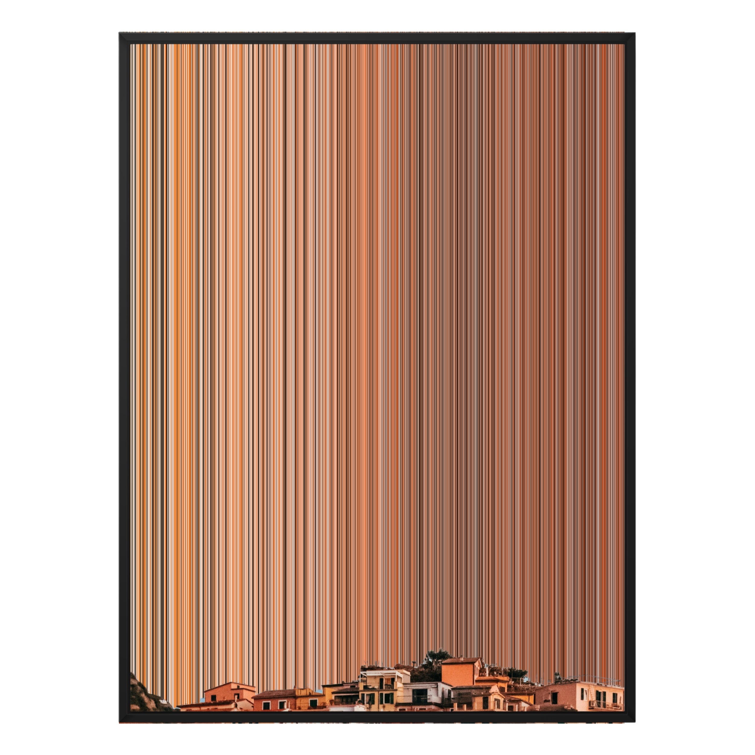 40×32" Metallic Float Frame Canvas - Black Frame variant