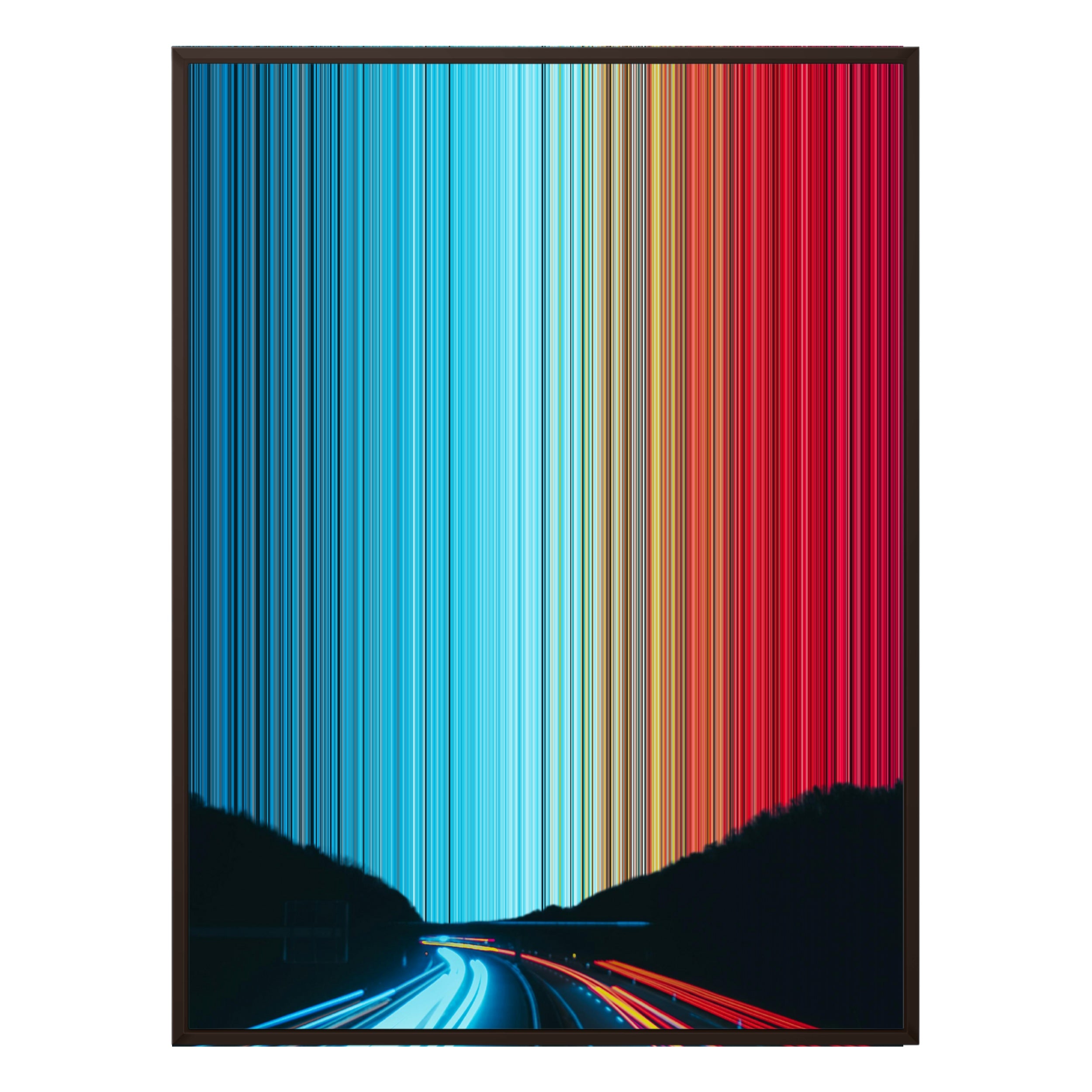 40×32" Metallic Float Frame Canvas - Brown Frame variant