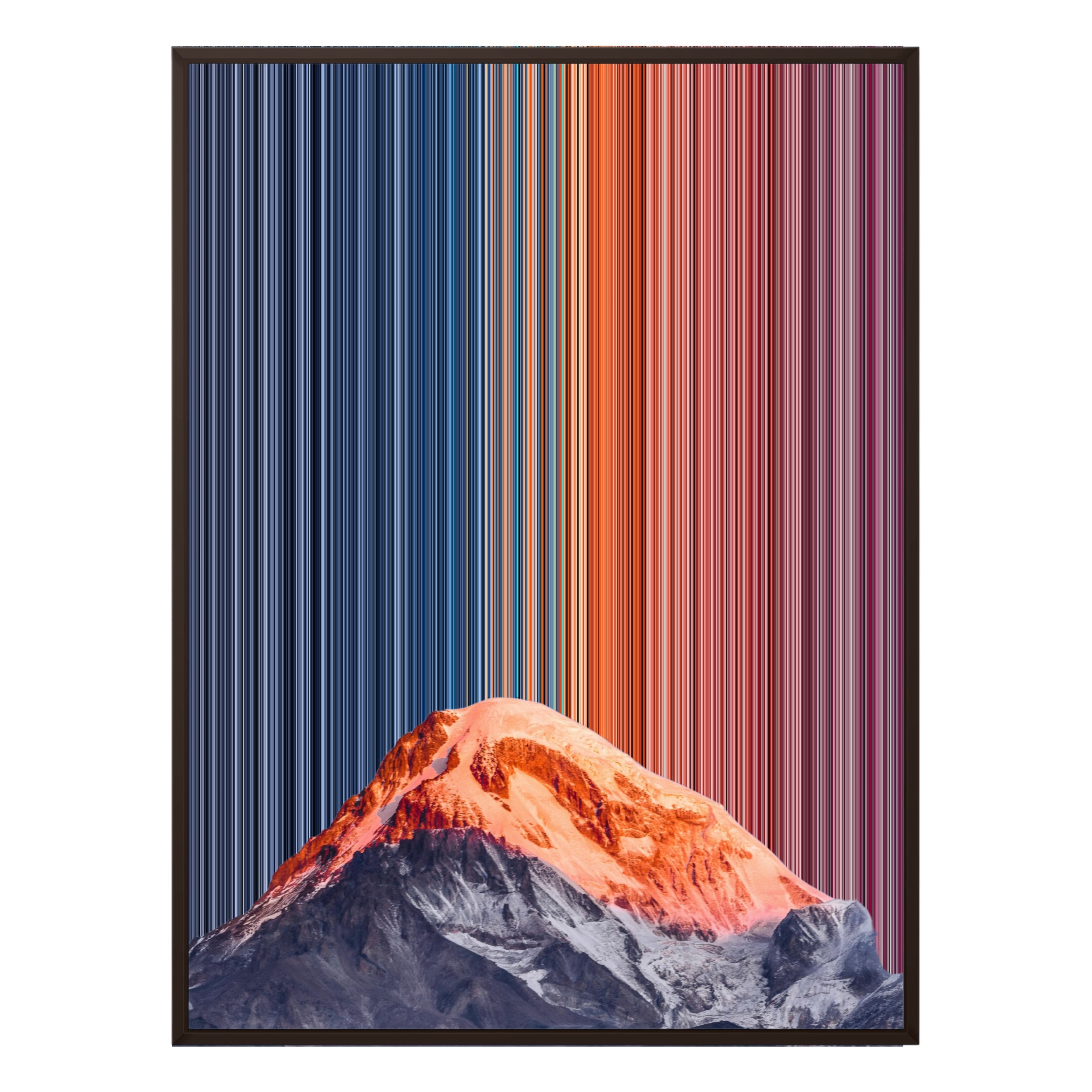 40×32" Metallic Float Frame Canvas - Brown Frame variant