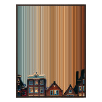 40×32" Metallic Float Frame Canvas - Brown Frame variant