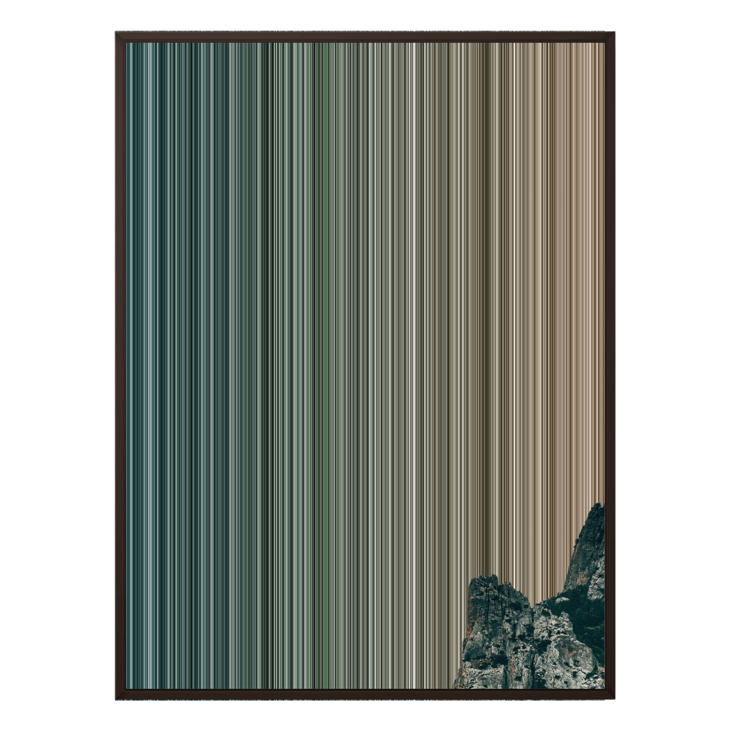 40×32" Metallic Float Frame Canvas - Brown Frame variant