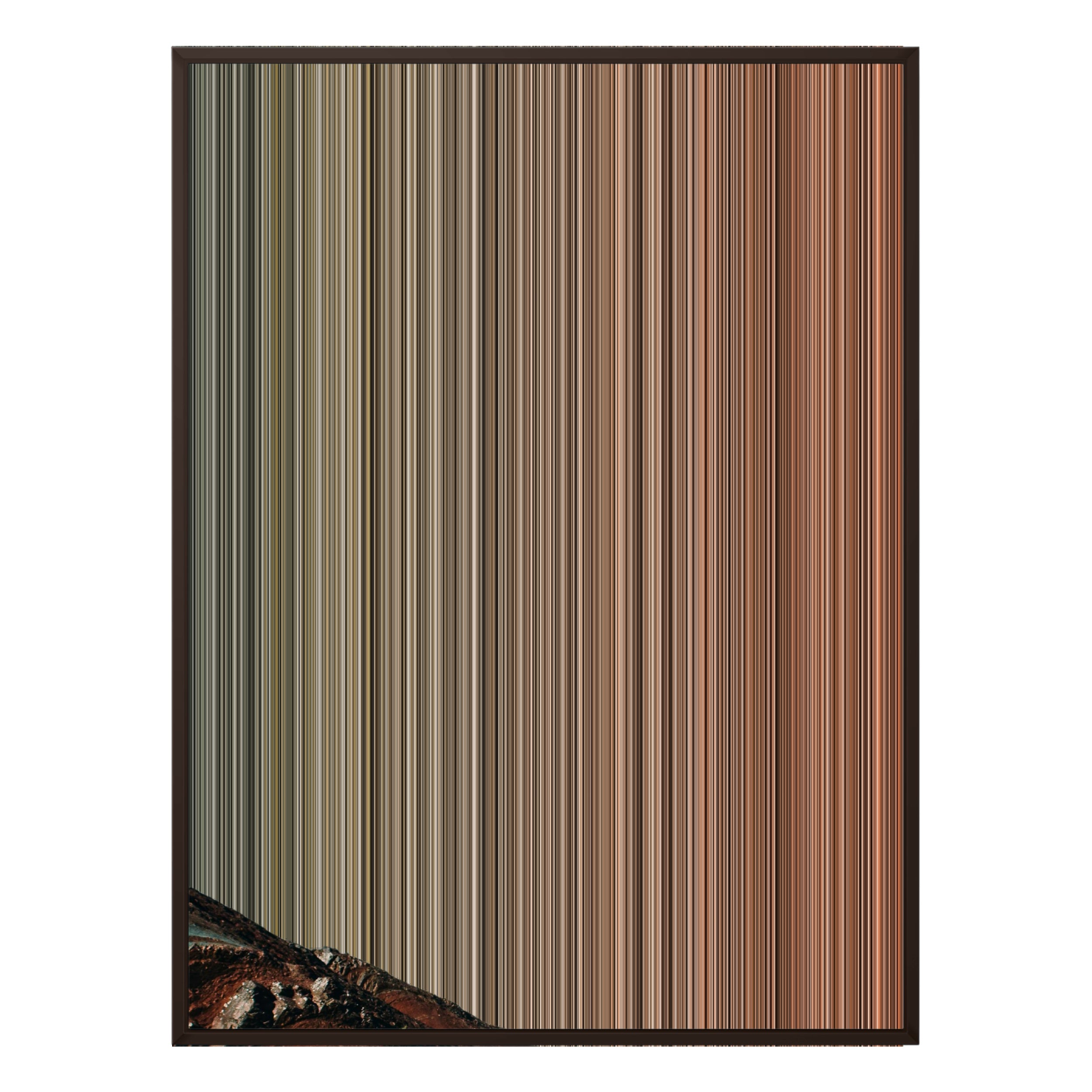 40×32" Metallic Float Frame Canvas - Brown Frame variant