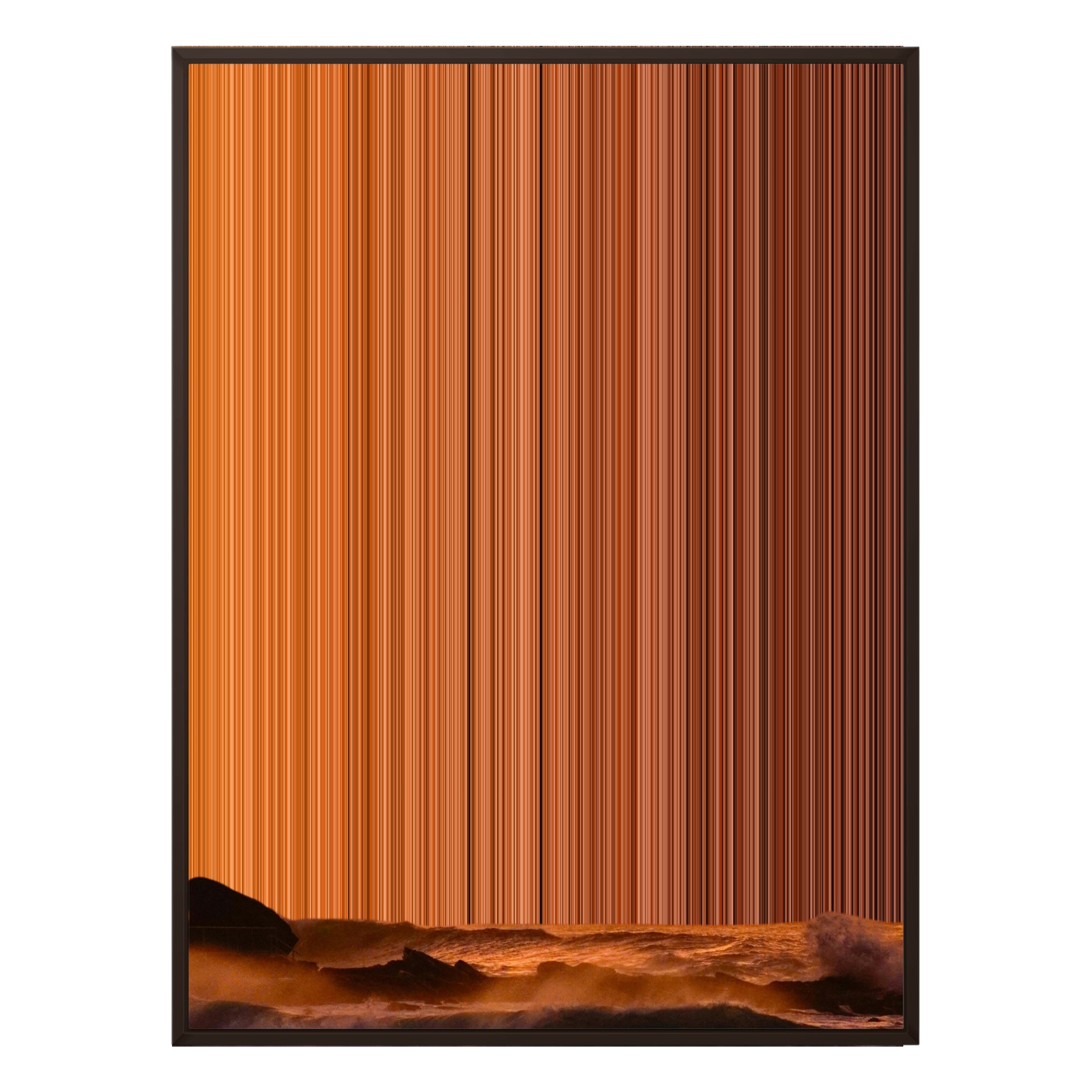 40×32" Metallic Float Frame Canvas - Brown Frame variant