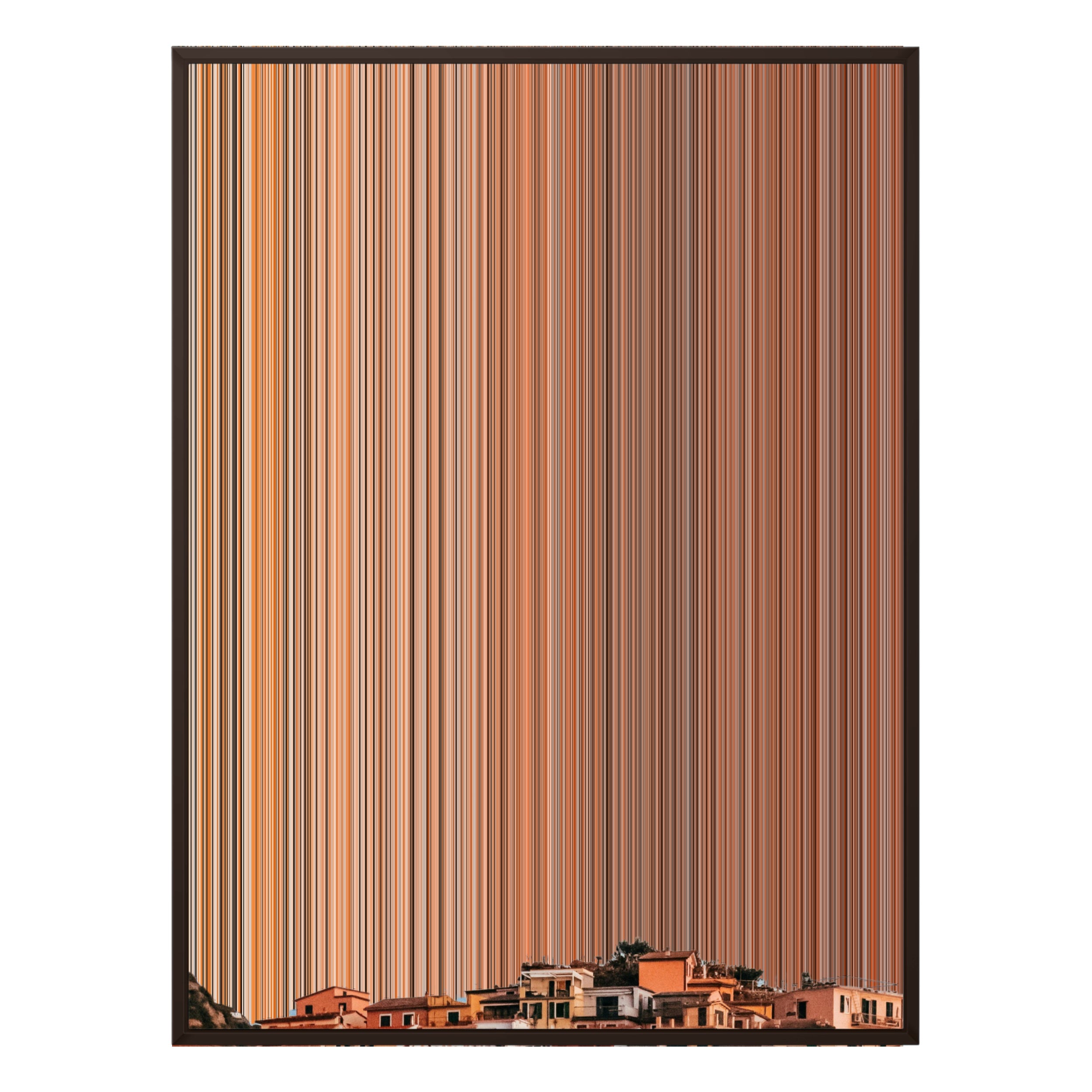 40×32" Metallic Float Frame Canvas - Brown Frame variant