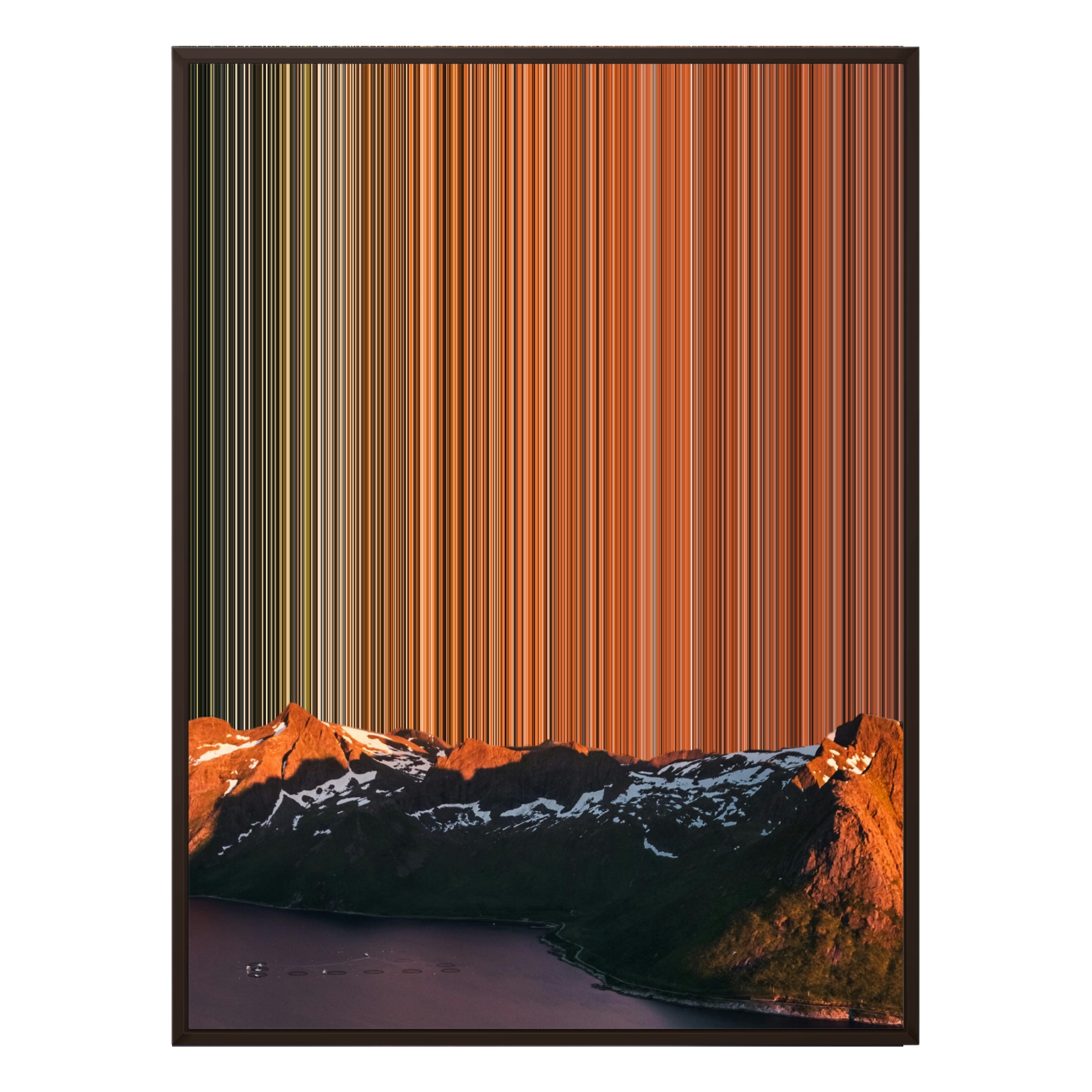 40×32" Metallic Float Frame Canvas - Brown Frame variant