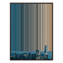 40×32" Metallic Float Frame Canvas - Brown Frame variant