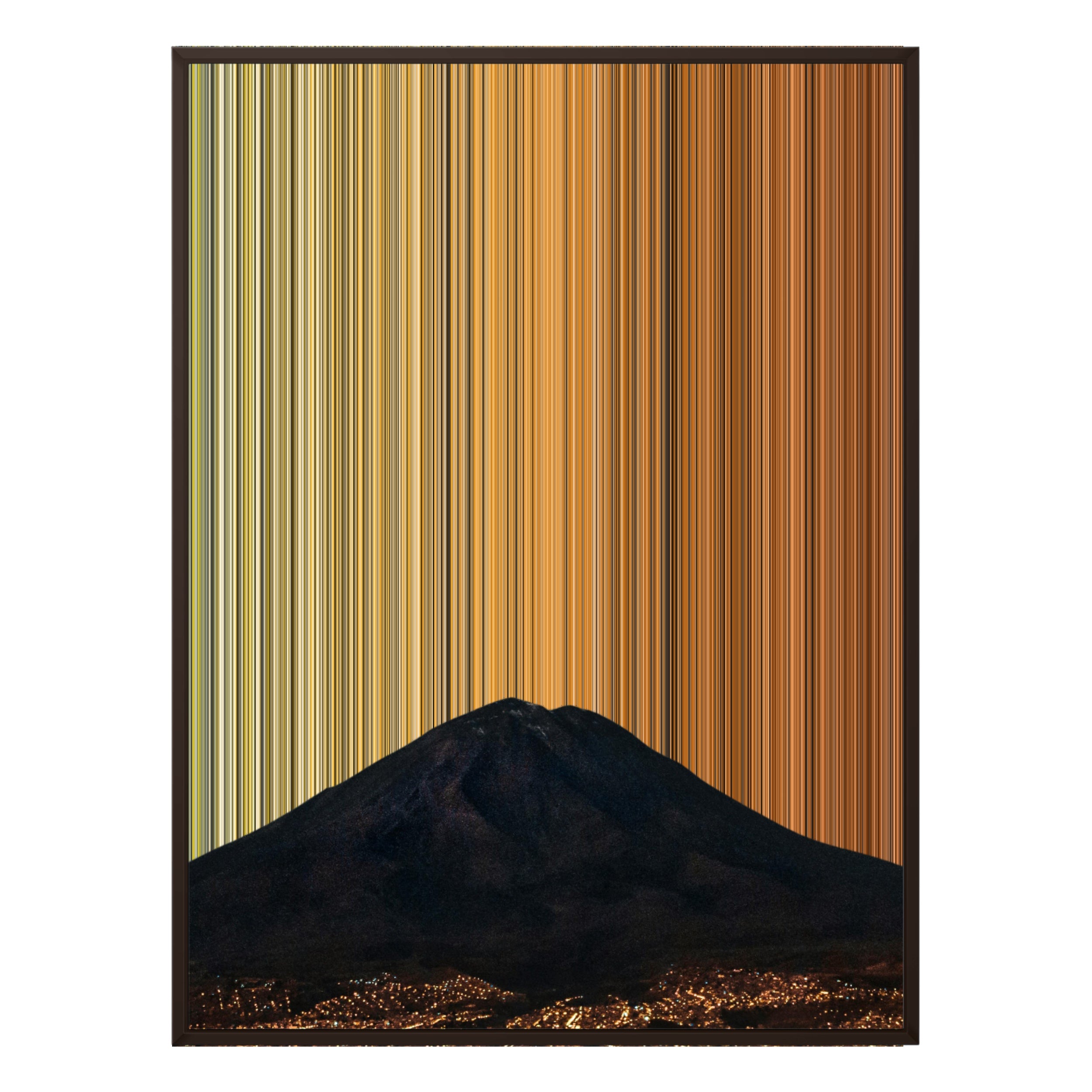 40×32" Metallic Float Frame Canvas - Brown Frame variant