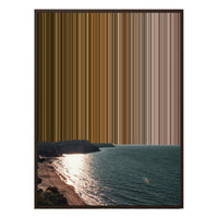 40×32" Metallic Float Frame Canvas - Brown Frame variant
