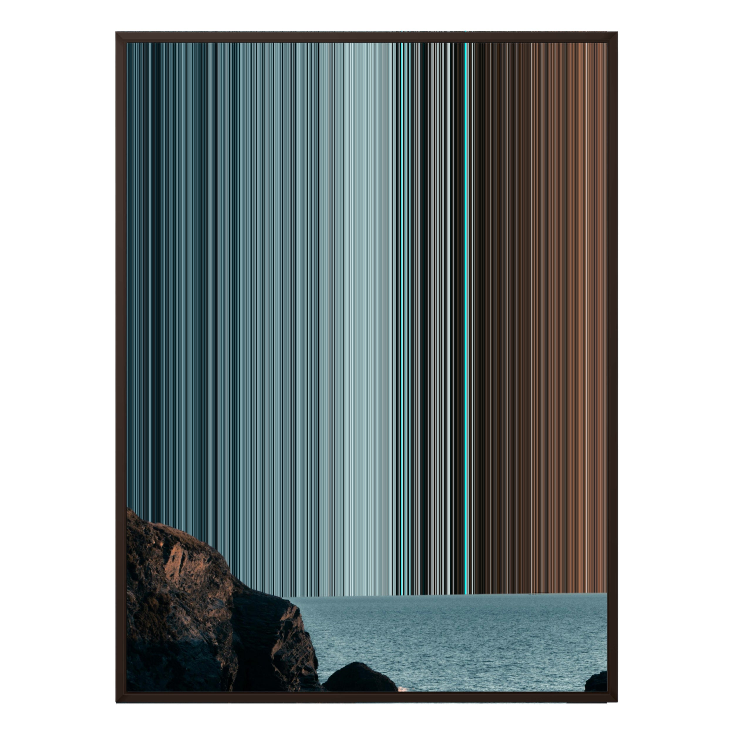 40×32" Metallic Float Frame Canvas - Brown Frame variant