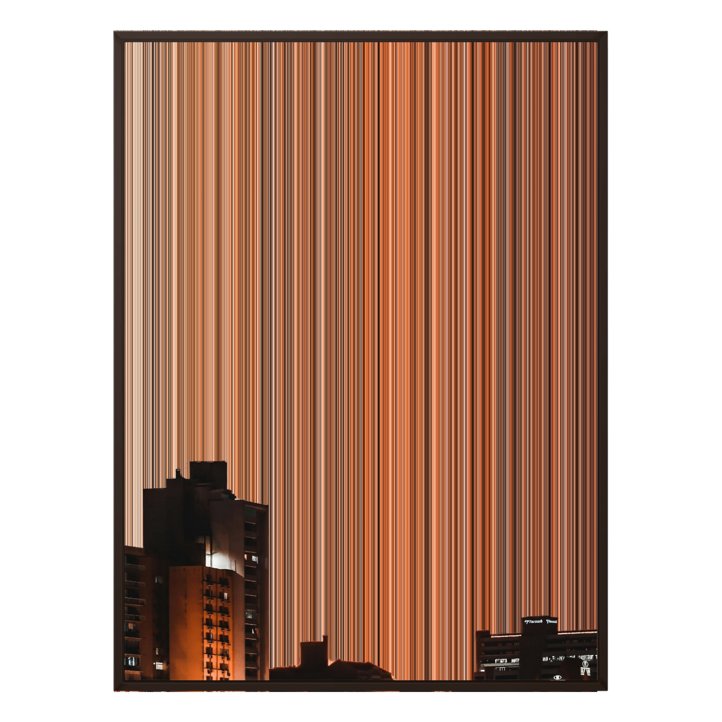 40×32" Metallic Float Frame Canvas - Brown Frame variant