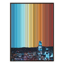 40×32" Metallic Float Frame Canvas - Brown Frame variant