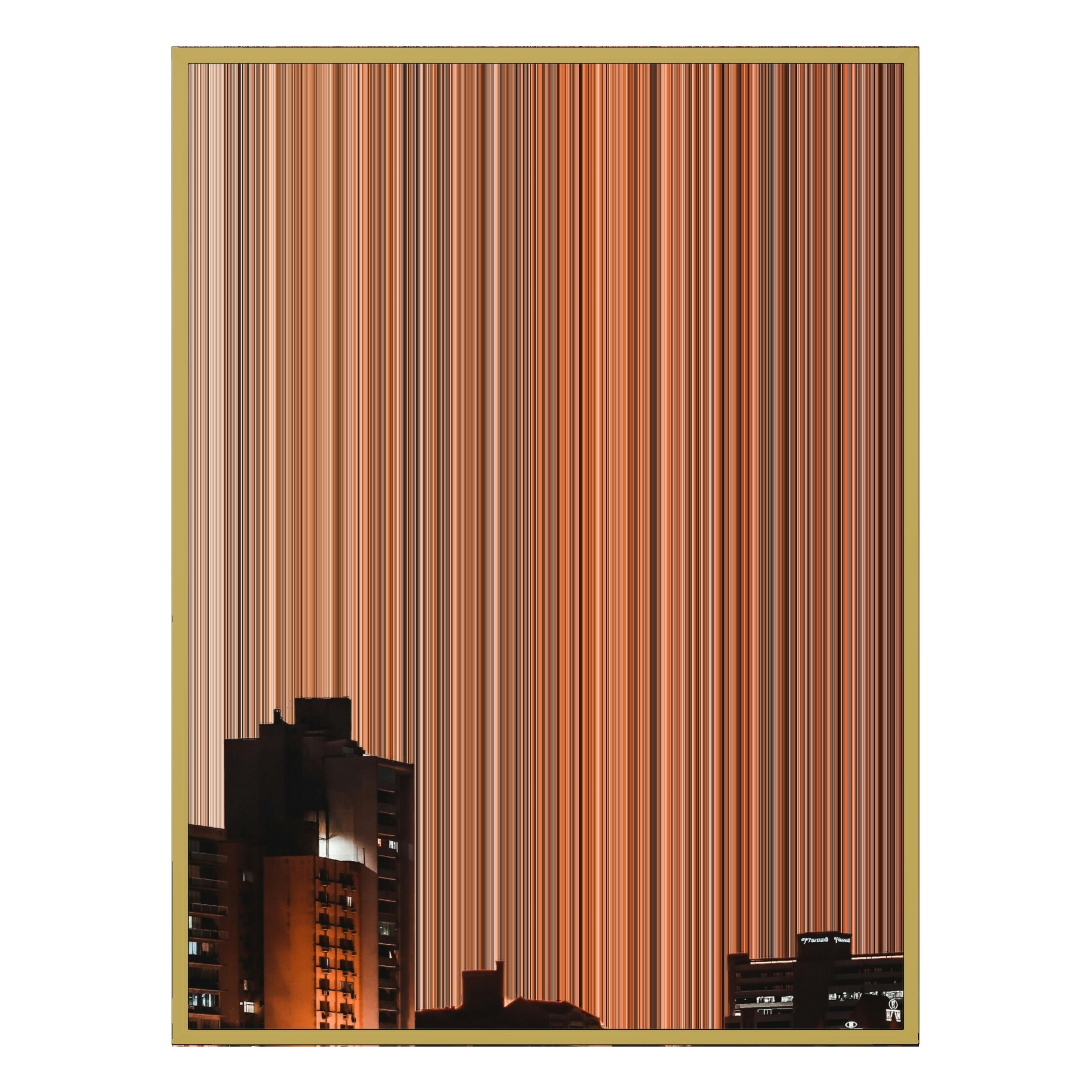 40×32" Metallic Float Frame Canvas - Gold Frame variant