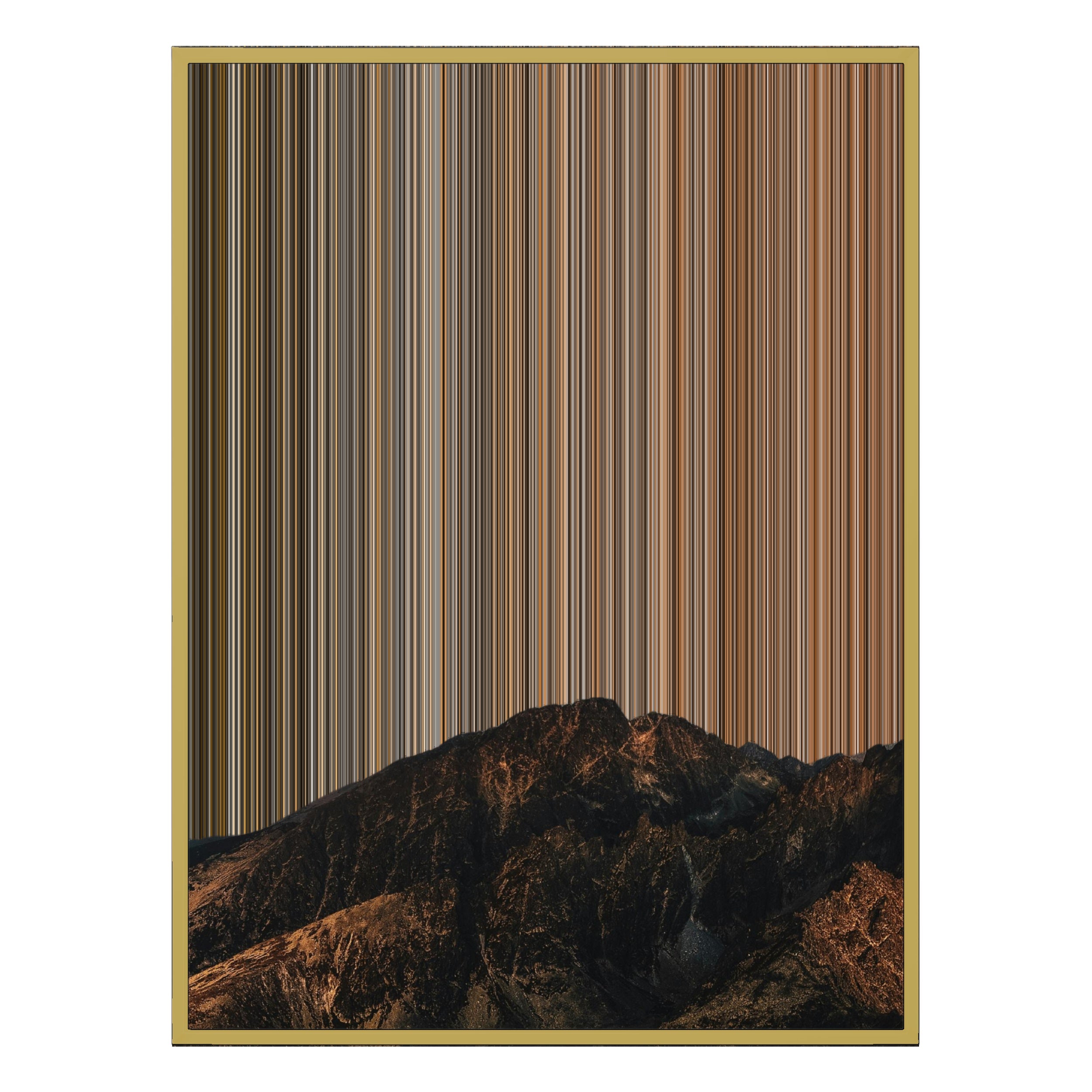 40×32" Metallic Float Frame Canvas - Gold Frame variant