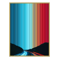 40×32" Metallic Float Frame Canvas - Gold Frame variant