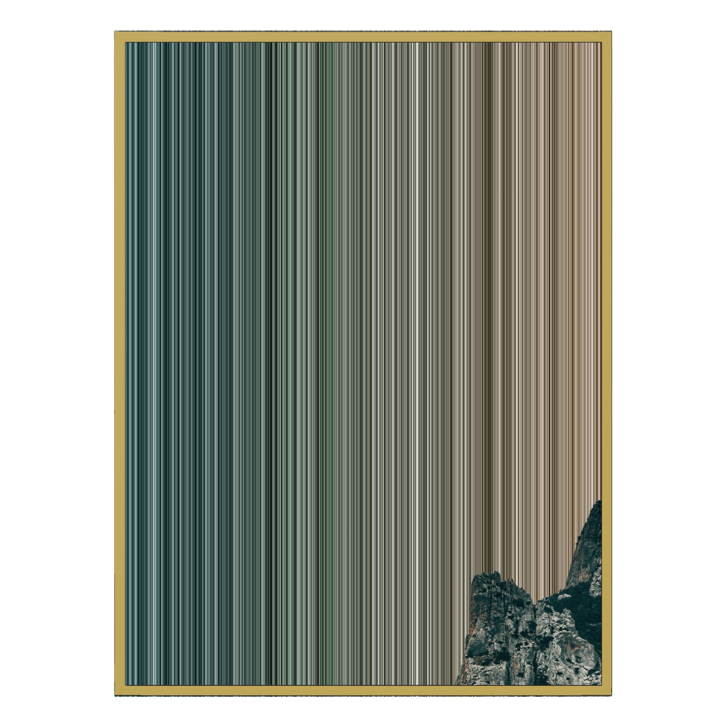 40×32" Metallic Float Frame Canvas - Gold Frame variant