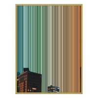 40×32" Metallic Float Frame Canvas - Gold Frame variant