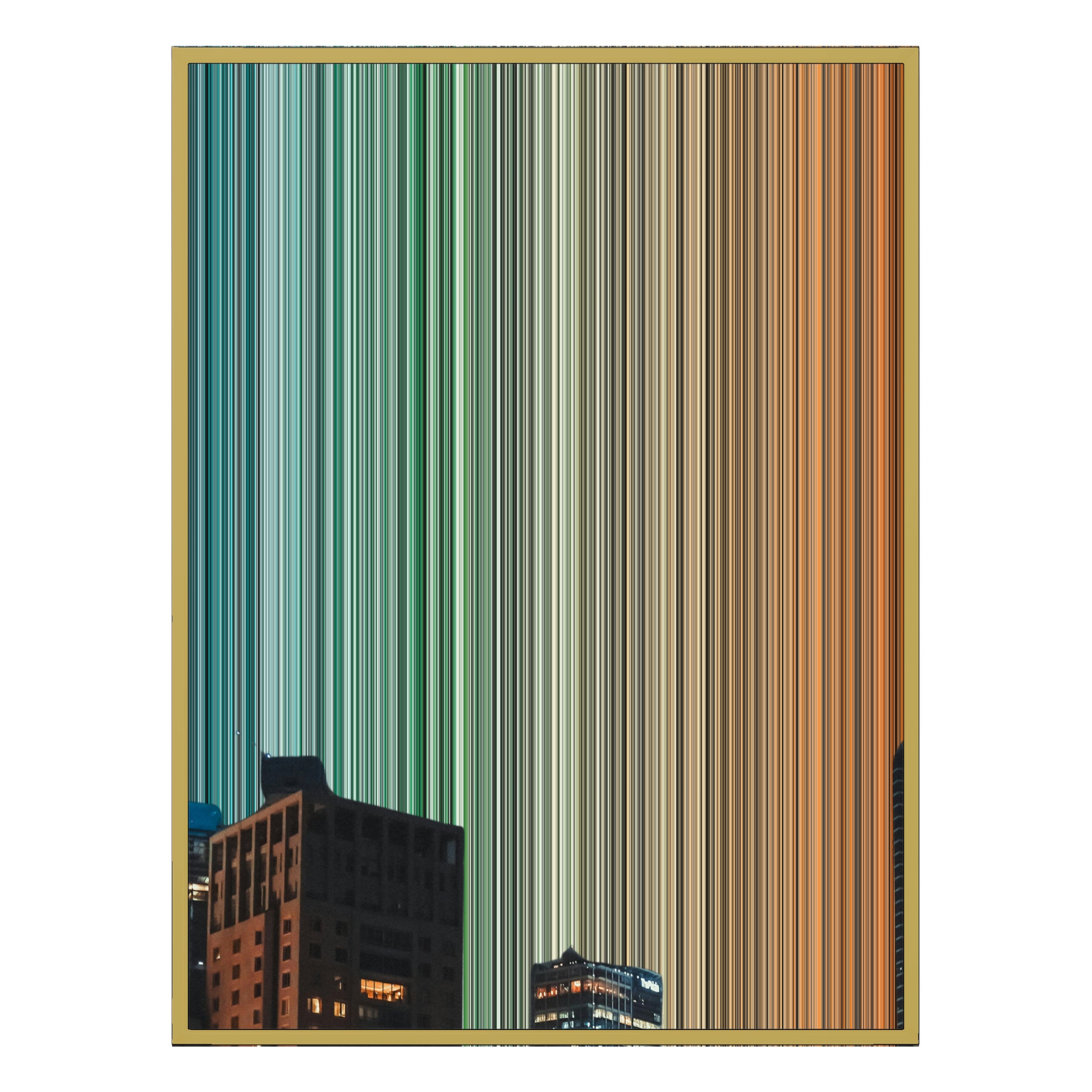 40×32" Metallic Float Frame Canvas - Gold Frame variant