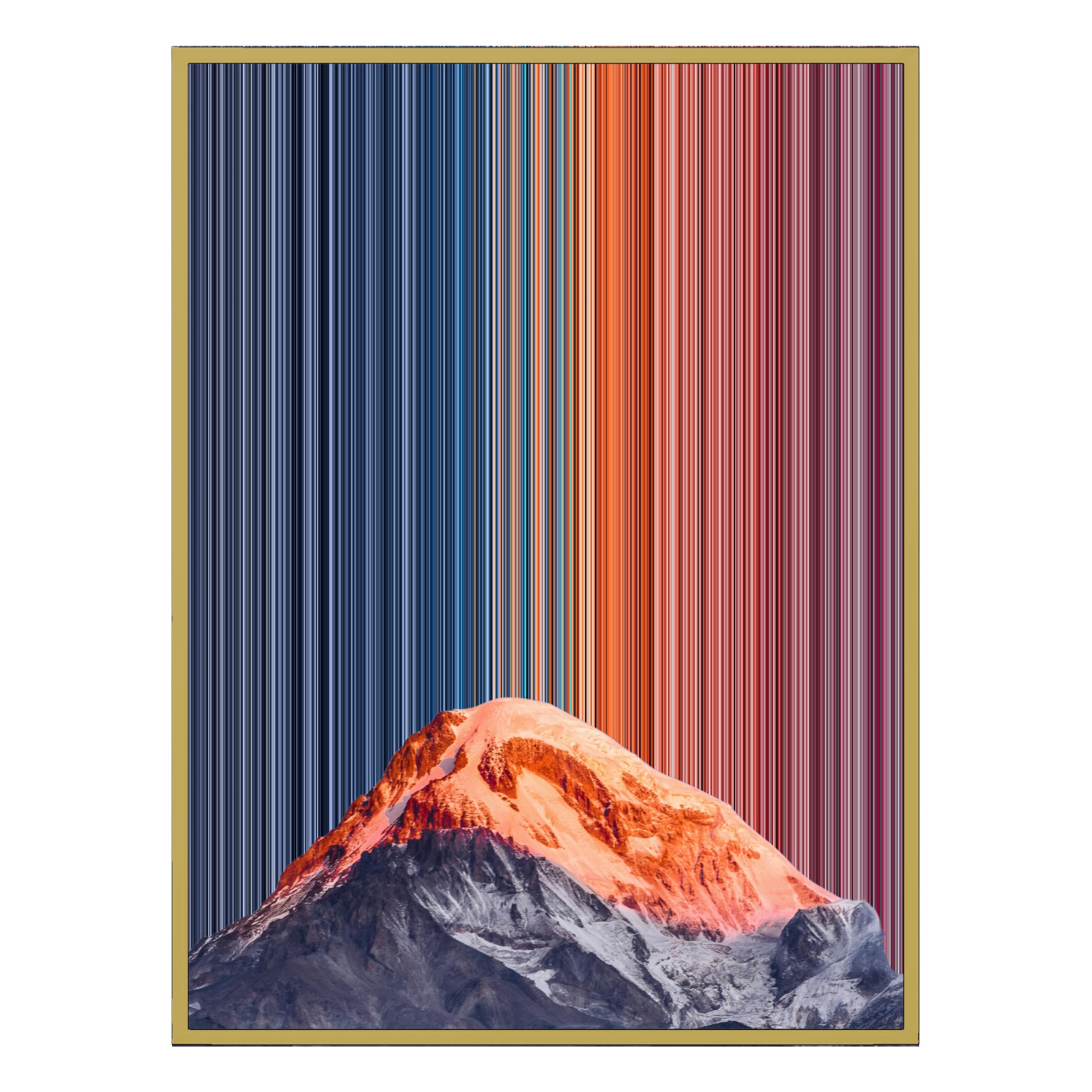 40×32" Metallic Float Frame Canvas - Gold Frame variant