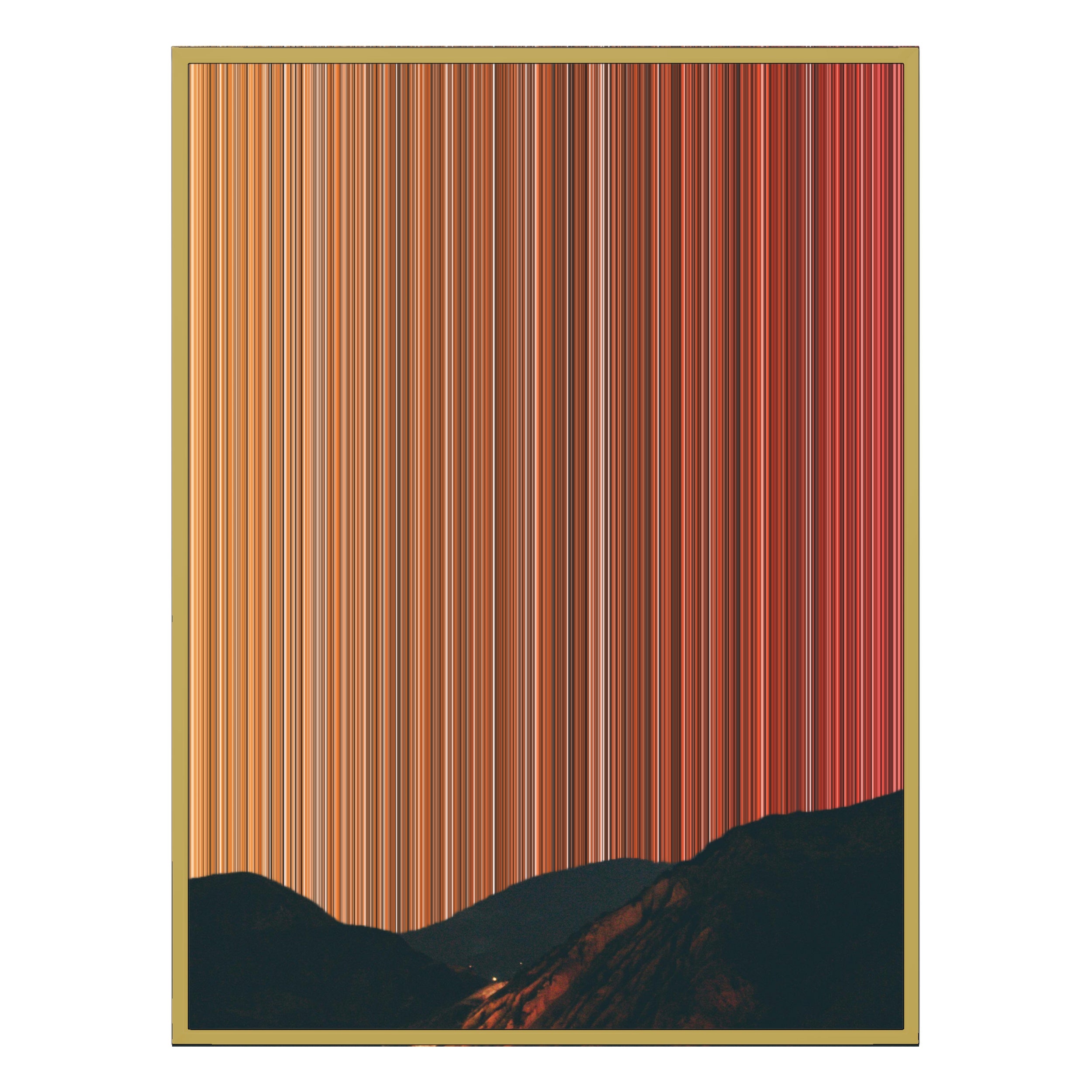 40×32" Metallic Float Frame Canvas - Gold Frame variant