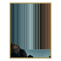 40×32" Metallic Float Frame Canvas - Gold Frame variant