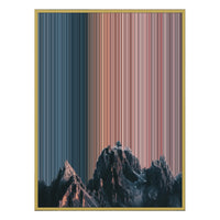 40×32" Metallic Float Frame Canvas - Gold Frame variant