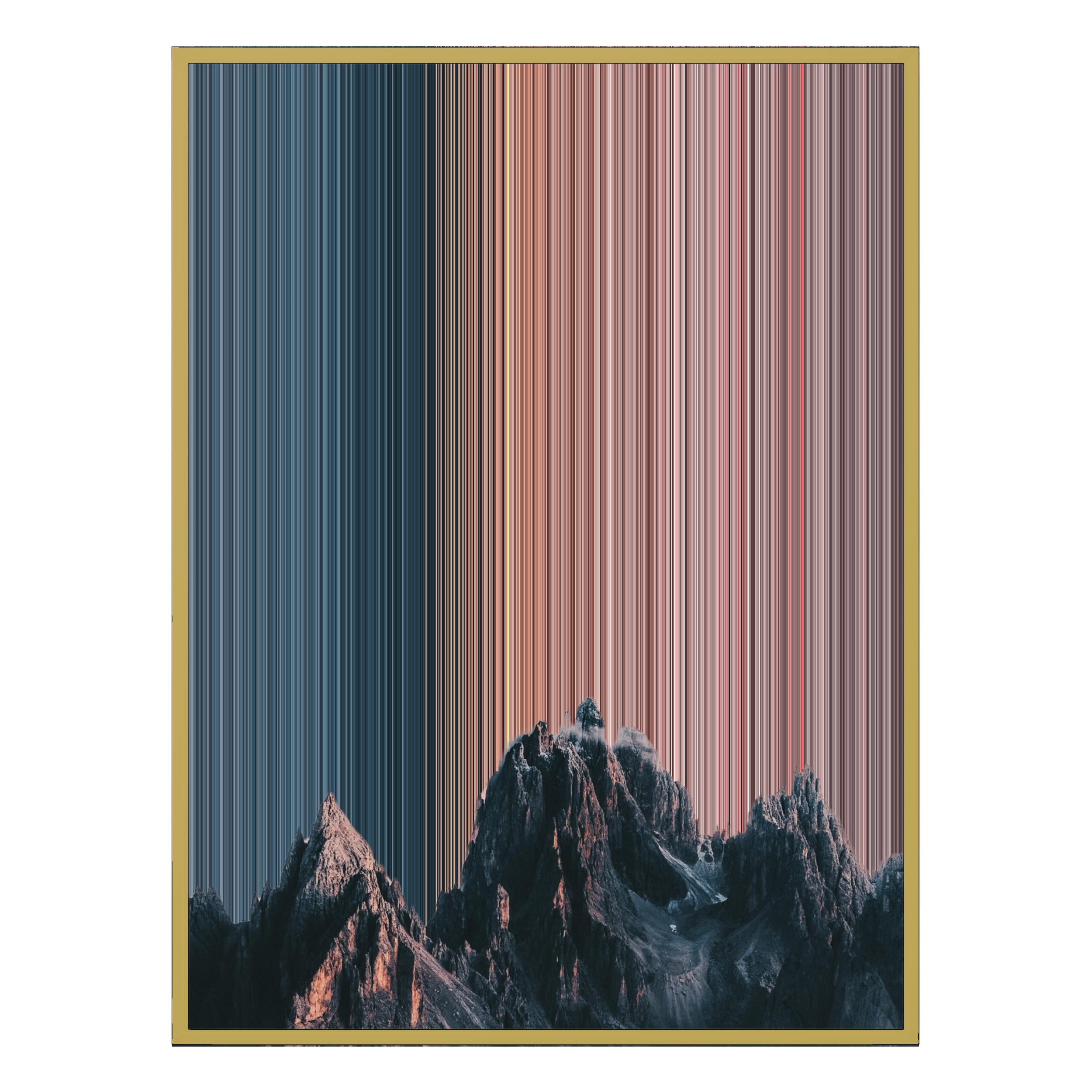 40×32" Metallic Float Frame Canvas - Gold Frame variant