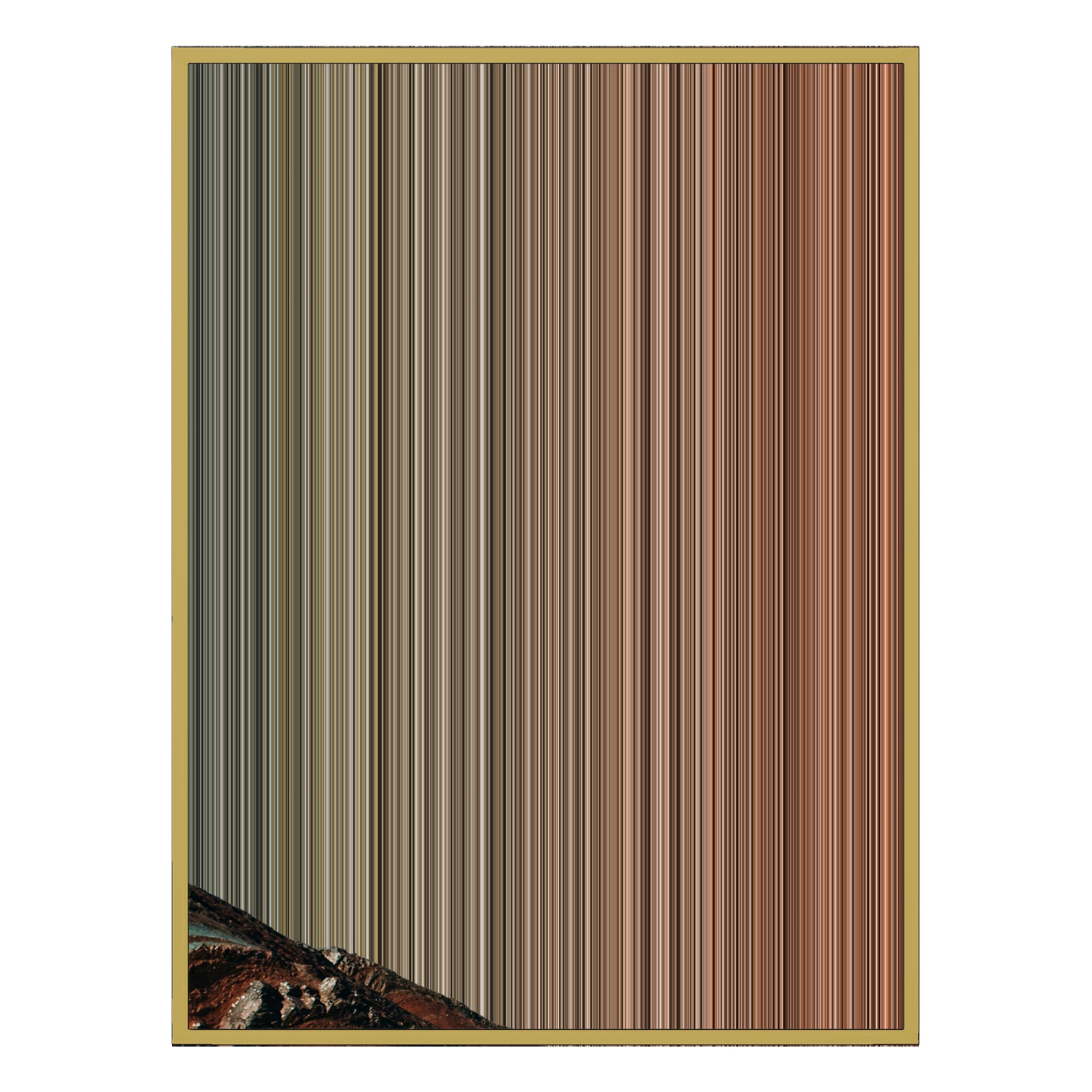 40×32" Metallic Float Frame Canvas - Gold Frame variant