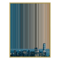 40×32" Metallic Float Frame Canvas - Gold Frame variant