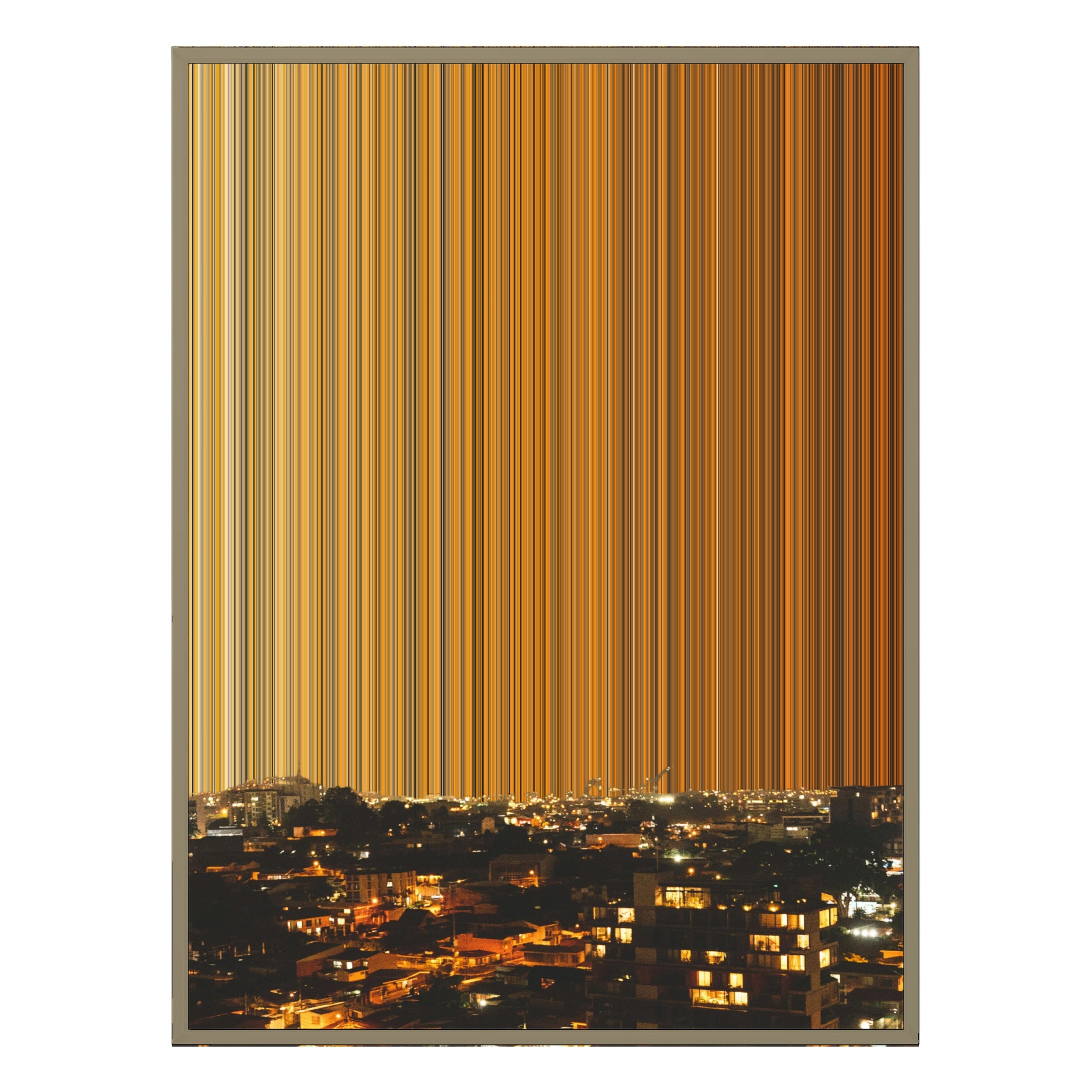 40×32" Metallic Float Frame Canvas - Natural Frame variant