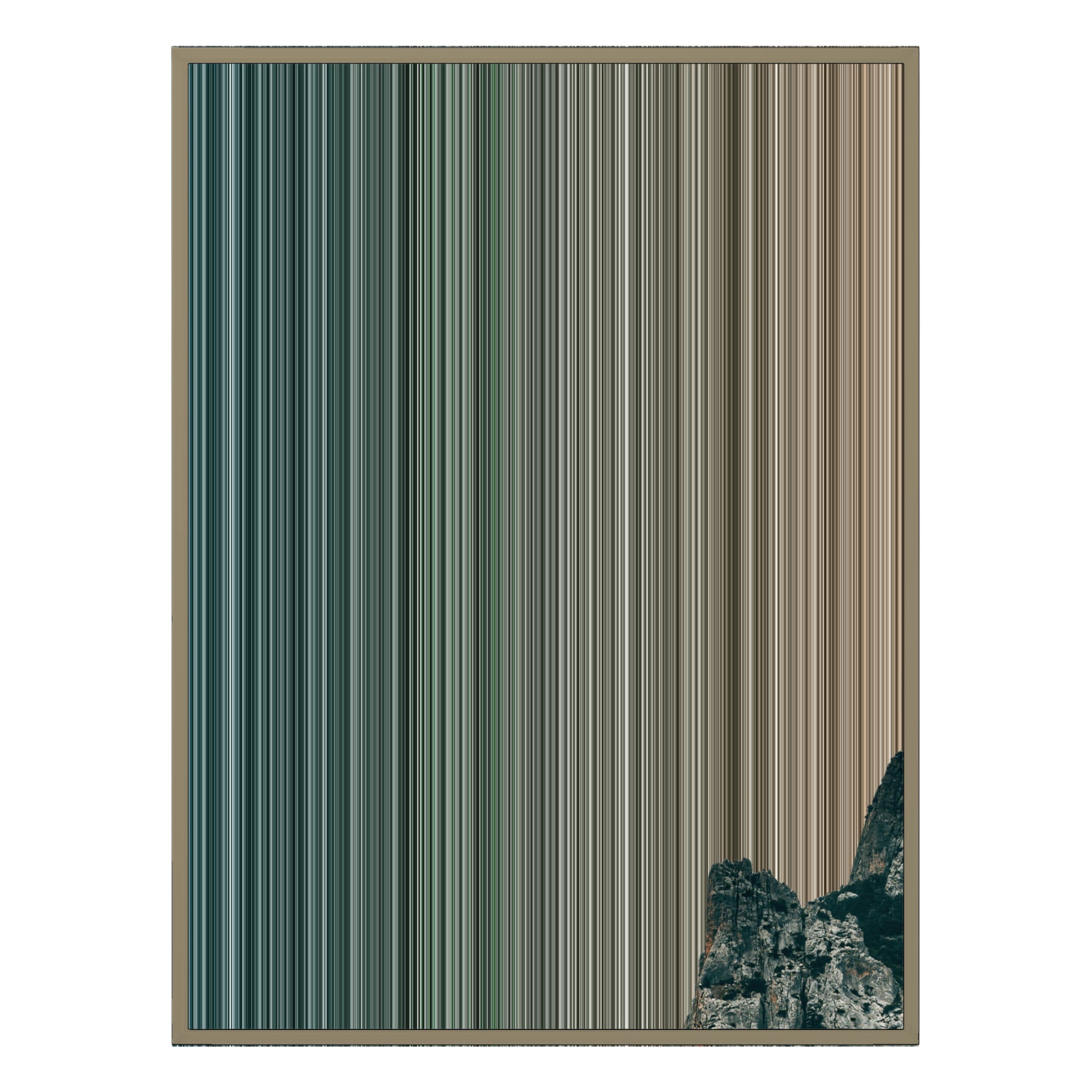 40×32" Metallic Float Frame Canvas - Natural Frame variant