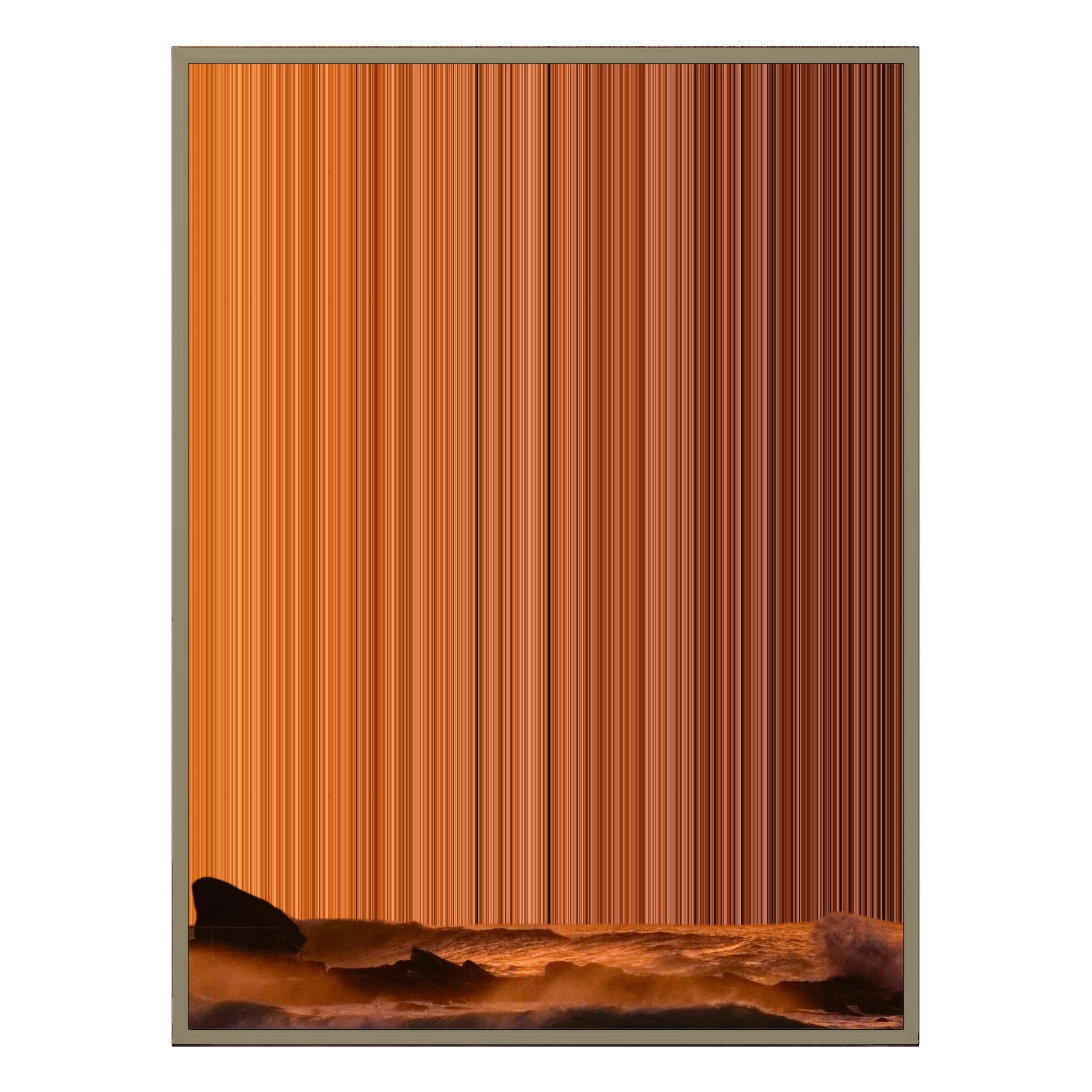 40×32" Metallic Float Frame Canvas - Natural Frame variant