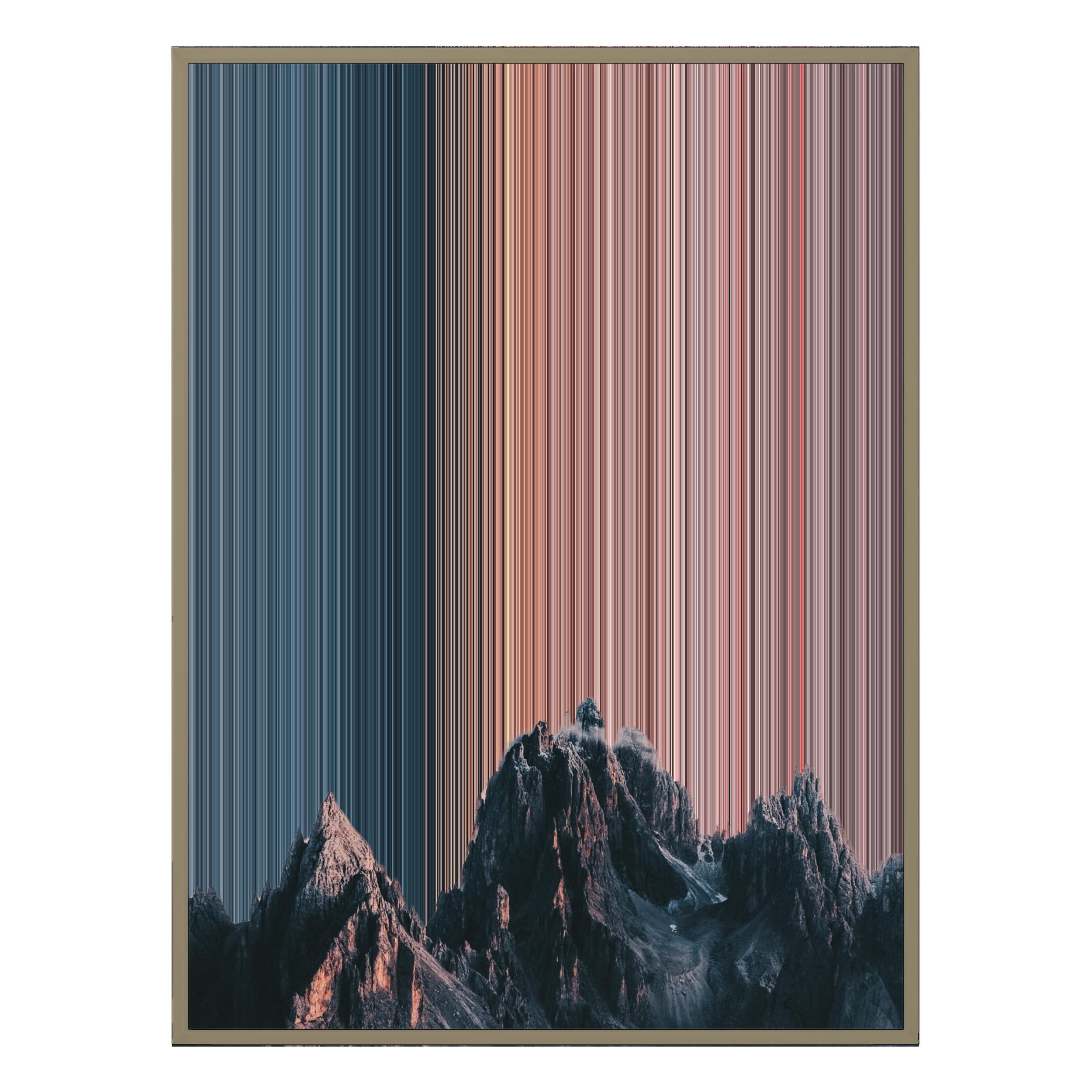 40×32" Metallic Float Frame Canvas - Natural Frame variant
