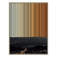 40×32" Metallic Float Frame Canvas - Natural Frame variant