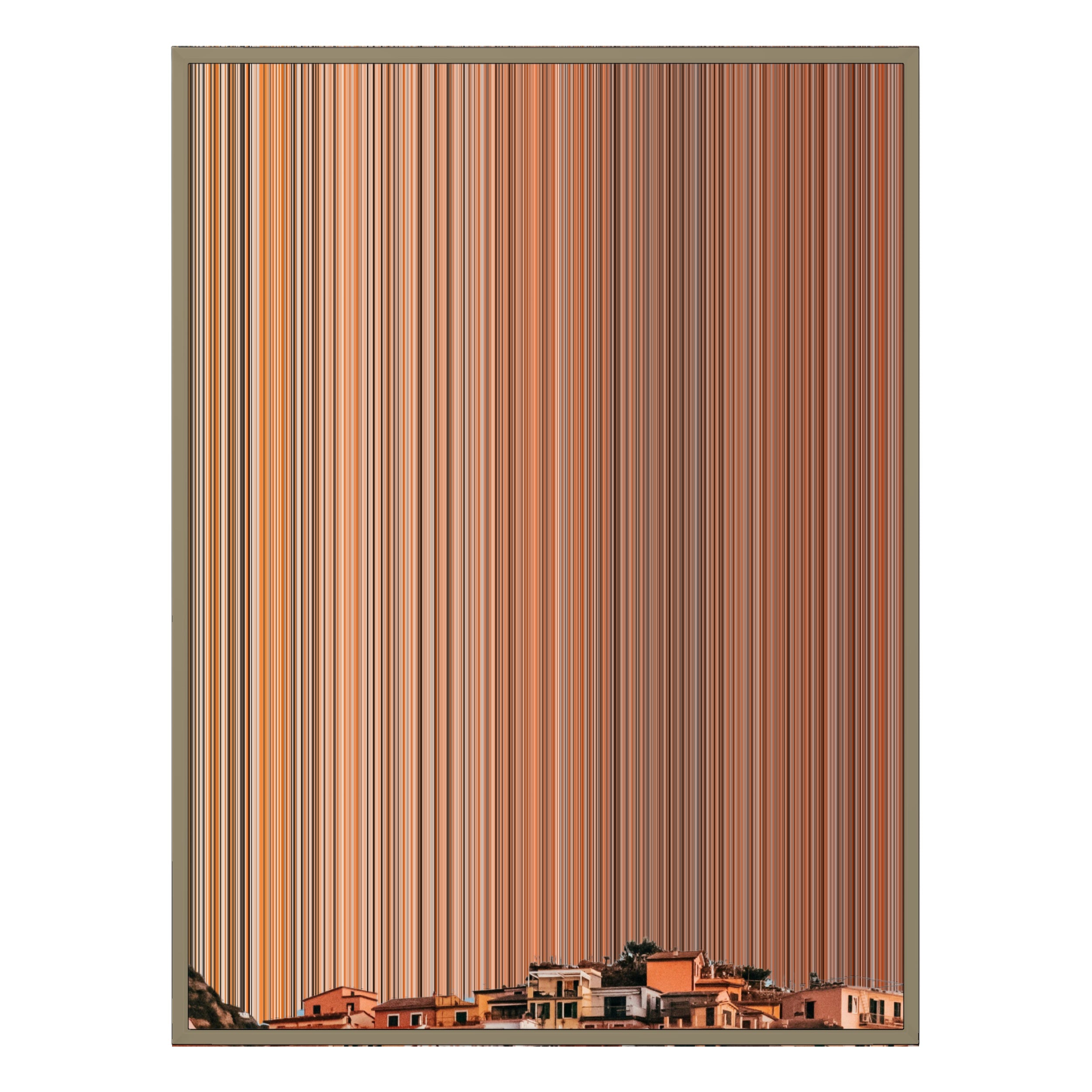 40×32" Metallic Float Frame Canvas - Natural Frame variant