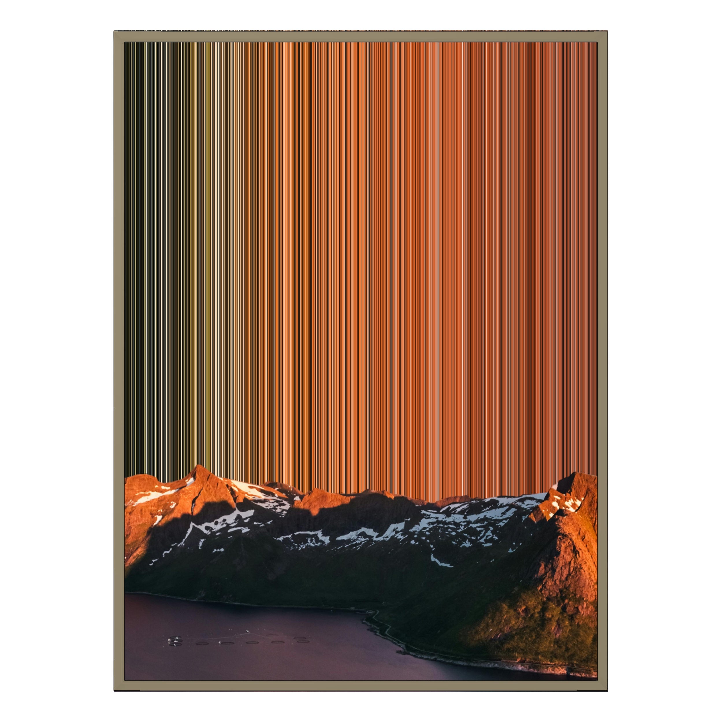 40×32" Metallic Float Frame Canvas - Natural Frame variant
