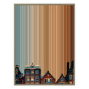 40×32" Metallic Float Frame Canvas - Natural Frame variant