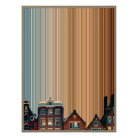 40×32" Metallic Float Frame Canvas - Natural Frame variant