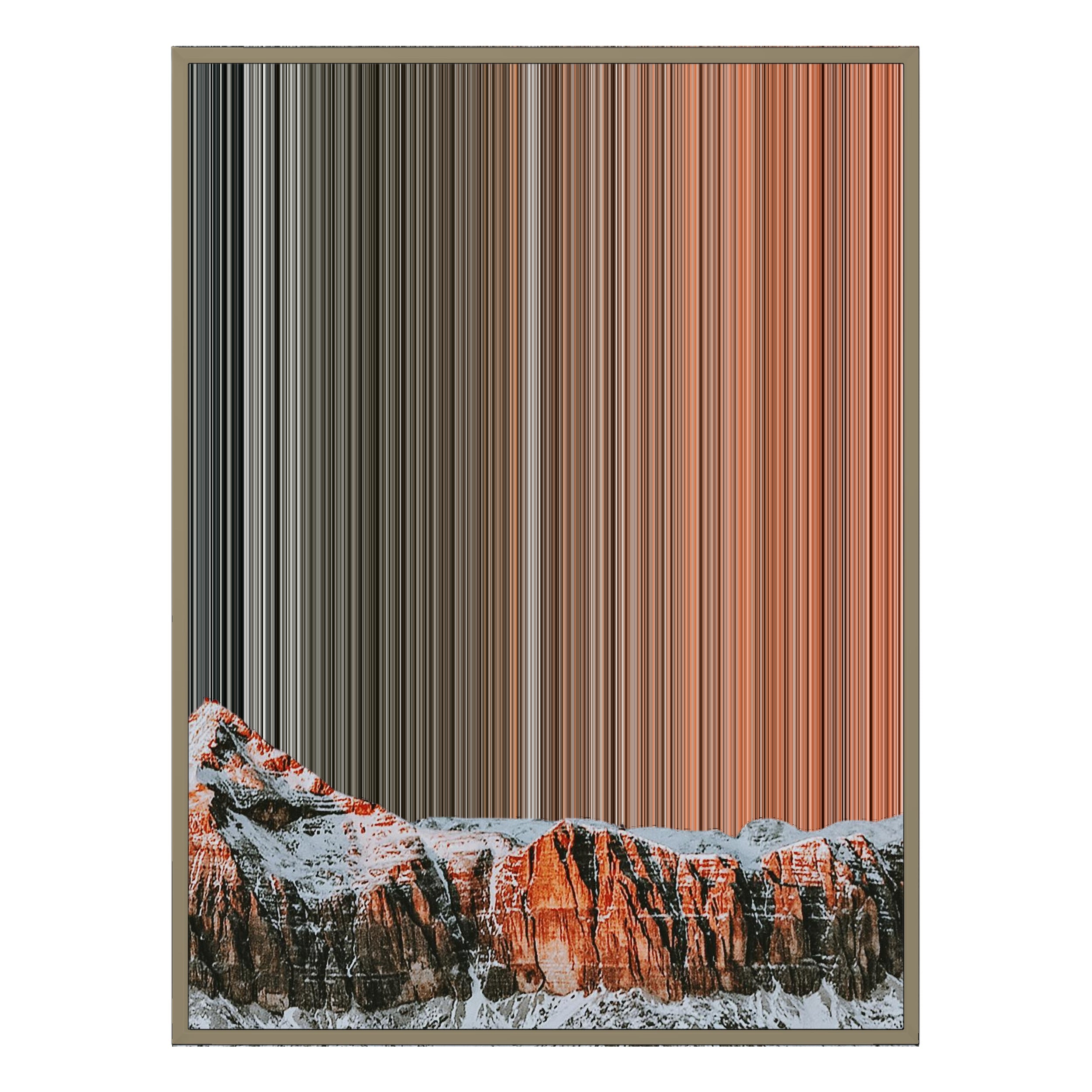 40×32" Metallic Float Frame Canvas - Natural Frame variant