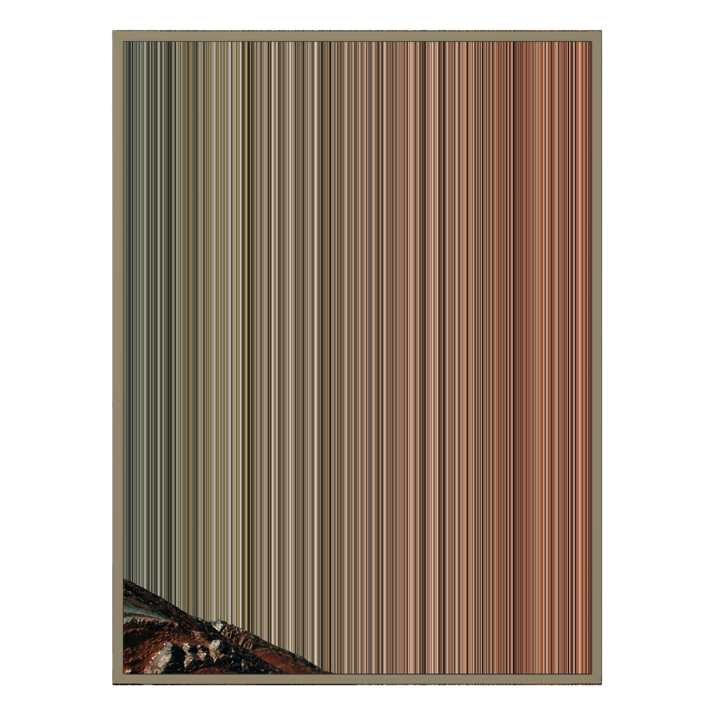 40×32" Metallic Float Frame Canvas - Natural Frame variant