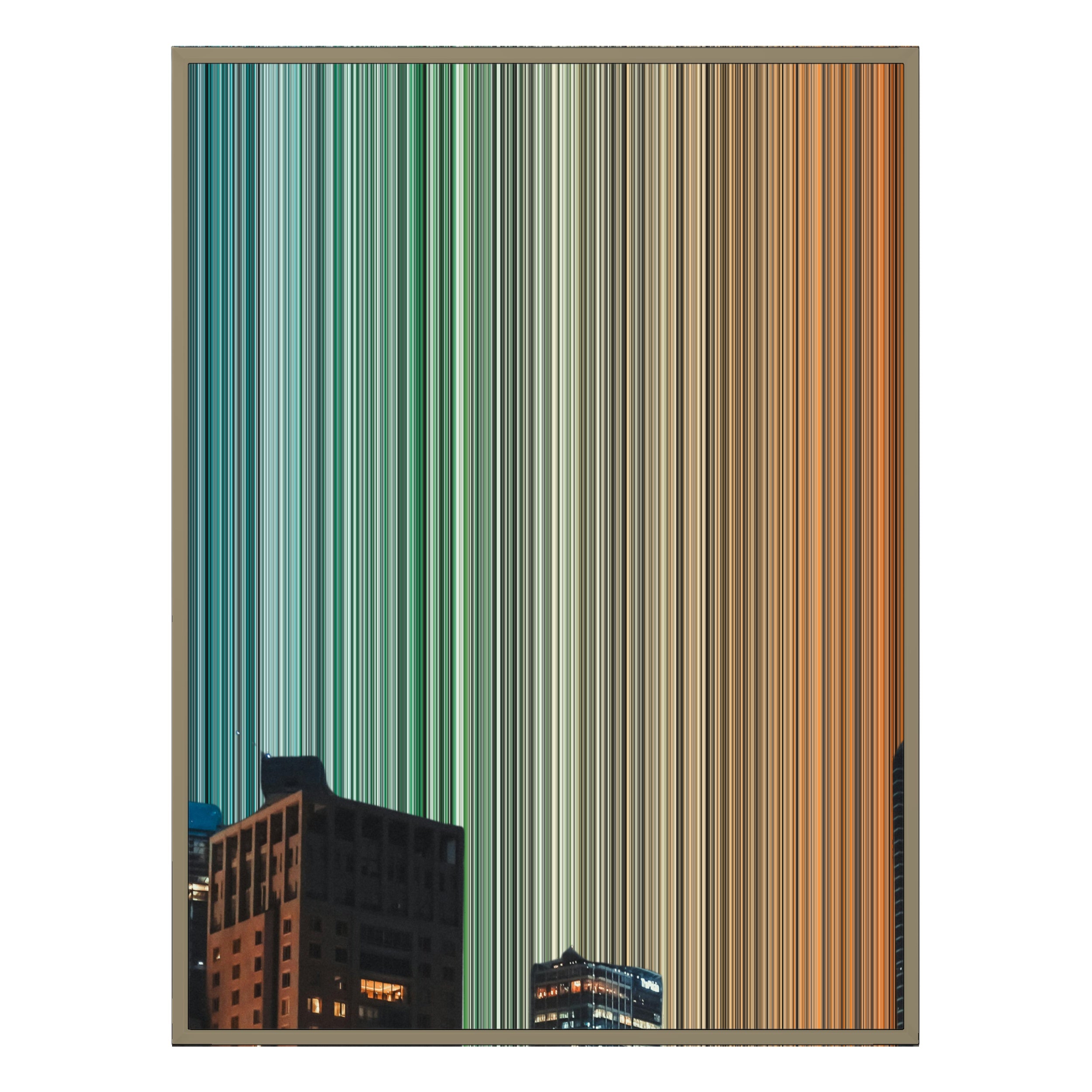 40×32" Metallic Float Frame Canvas - Natural Frame variant