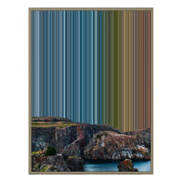 40×32" Metallic Float Frame Canvas - Natural Frame variant