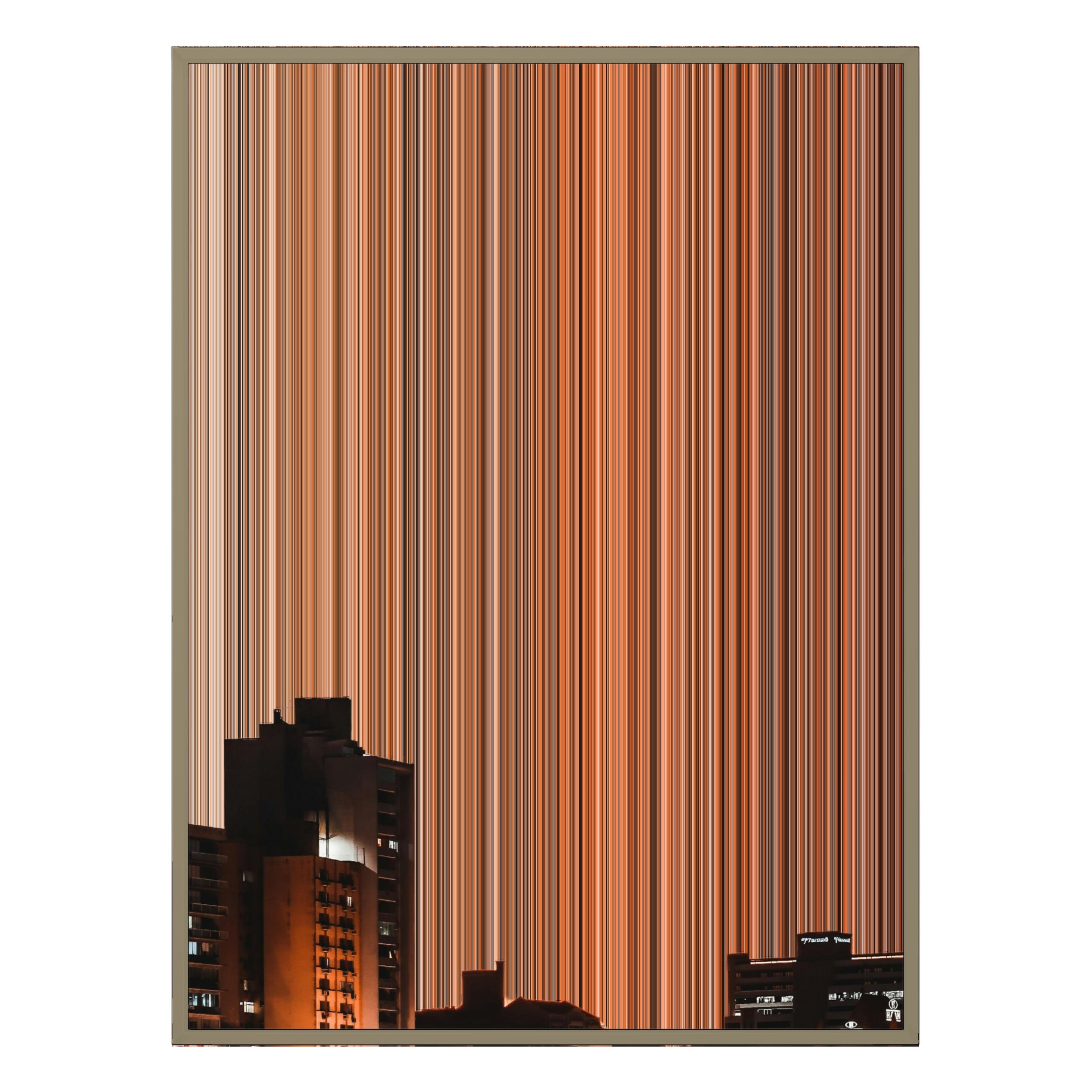 40×32" Metallic Float Frame Canvas - Natural Frame variant